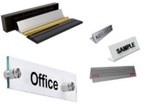 Nameplates or signs Nameplates or signs